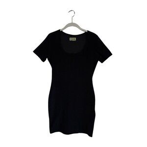 Vintage Esprit Black Velvet Mini Dress 1980s